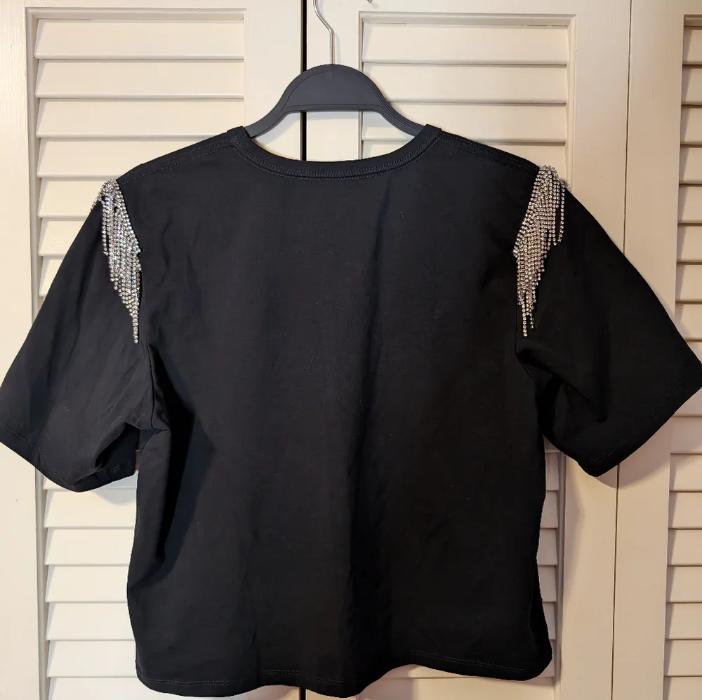 Veronica Beard Rumia rhinestone Tee Size Small - Picture 8 of 8